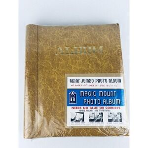 Vintage Magic Mount Giant Jumbo Photo Album NOS Sealed 40 Pages Korea MCM Retro